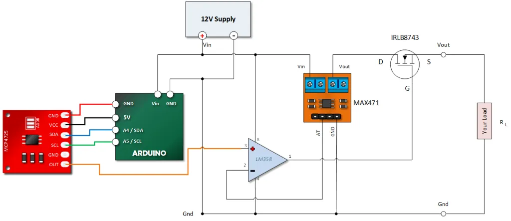 Arduino CC Power Supply Tutorial Connections